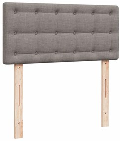 Cama com molas/colchão 80x200 cm tecido castanho-acinzentado