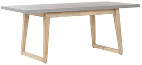 Conjunto de jardim para 6 com mesa e 2 bancos em cimento cinzento ORIA Beliani