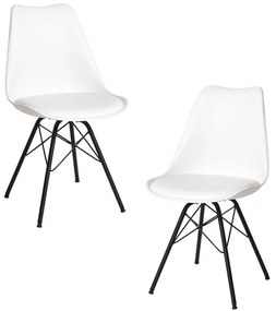 Pack 2 Cadeiras Tilsen Metalizado - Branco