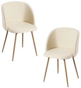 Pack 2 Cadeiras Velt Tecido - Beige