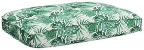 vidaXL Almofada de Pallet para Assento Padrão de Folhas 120x80x12 cm Tecido Oxford