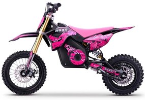Mini moto elétrica para crianças MINICROSS 1100W Roan 903 motor eléctrico Brush 12/10" Rosa
