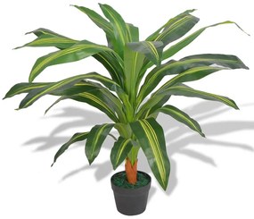 Planta dracena artificial com vaso 90 cm verde