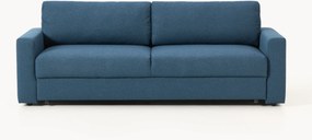 Sofá-cama em bouclé com arrumação Tasha (3 lugares)