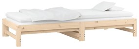 Estrutura sofá-cama de puxar 2x(90x190) cm pinho maciço