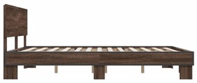Estrutura de cama 150x200cm derivados madeira/metal