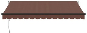 Toldo retrátil automático 350x250 cm castanho