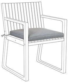 Almofada para cadeira de jardim cinzento SASSARI Beliani