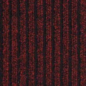 Tapete de porta às riscas 40x60 cm vermelho