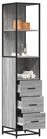 vidaXL Armário WC 35x37,5x166 cm derivados de madeira sonoma cinzento