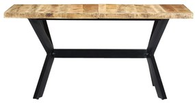 Mesa de jantar 160x80x75 cm madeira de mangueira áspera maciça
