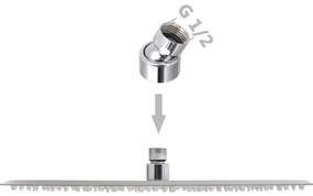 Cabeça de chuveiro 2 pcs aço inoxidável Ø 40 cm