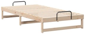 Estrutura de Cama com Alças Castanho 100 x 200 cm