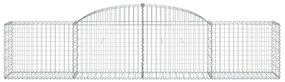 Cestos gabião arqueados 11pcs 300x50x60/80 cm ferro galvanizado