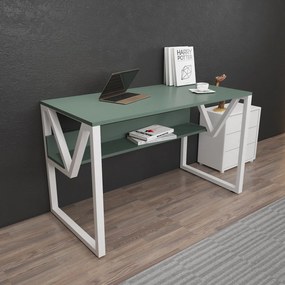 Secretária Lona – Verde e Branco – 120x72,8x60 cm