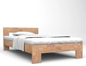 vidaXL Estrutura de cama 140x200 cm madeira carvalho maciça