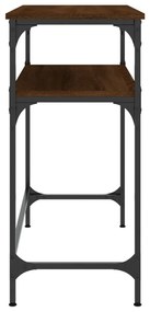 Mesa consola 75x35,5x75 cm derivados madeira carvalho castanho