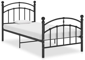 Estrutura de cama 100x200 cm metal preto