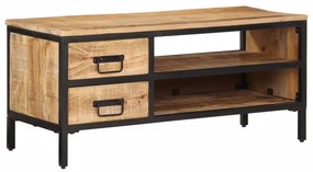 vidaXL Móvel de TV 90x35x40 cm madeira mangueira áspera maciça