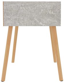 Mesa de cabeceira 40x40x56 cm aglomerado cinzento cimento