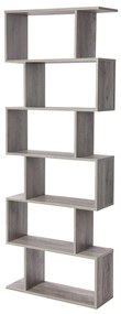 Estante de 6 prateleiras com design moderno para sala e escritório | VASAGLE | 70 x 24 x 190,5 cm | bege | LBC061M01.