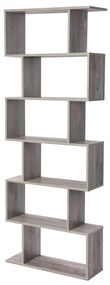 Estantes VASAGLE, estante de 6 níveis, divisória de ambientes, prateleira de exposição em cubo, prateleira de armazenamento independente, estilo moderno, para sala de estar, quarto, escritório, cinza LBC061M01