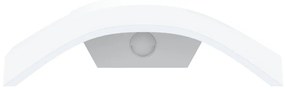 Candeeiro parede LED exterior c/ sensor alumínio fundido branco