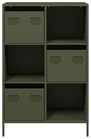 Móvel alto 68x39x103,5 cm aço verde azeitona