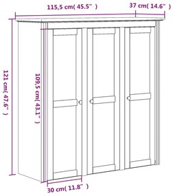 Vitrine  BODO pinho maciço cinzento