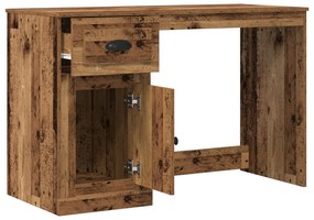 Escrivaninha vidaXL com Armazenamento em Madeira Velha 50x115x75 cm em