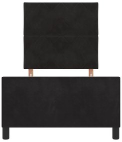 Estrutura de Cama Preta 90x190 cm Veludo