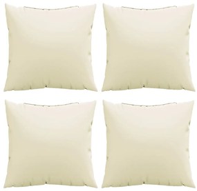 Almofadas de sofá 4 pcs 50x50 cm tecido cor creme