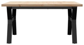 Mesa de centro estrutura em Y 90x90x45,5 cm pinho/aço