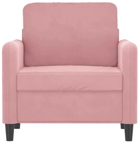 Poltrona 60 cm veludo rosa