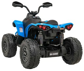 Moto 4 elétrica para Crianças 24V 2x200W Maverick CAM-AM Rodas de EVA, Assento de couro Azul