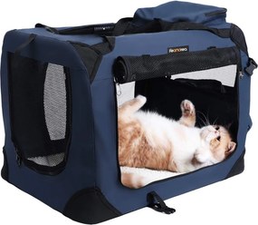 Transportadora para animais de estimação 70 x 52 x 52 cm L azul