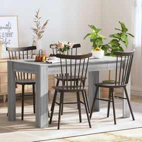 815199 vidaXL Mesa de jantar 140x74,5x76 cm derivados madeira cinzento sonoma