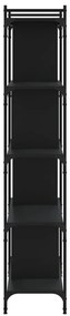 Estante c/ 5 prateleiras 76x32x158 cm derivados madeira preto