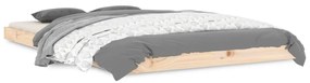 Estrutura de cama de casal pequena 120x190 cm pinho maciço