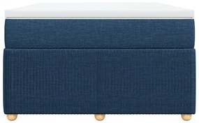 Cama boxspring com colchão 120x190 cm tecido azul