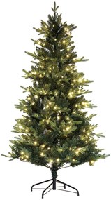 HOMCOM Árvore de Natal 180 cm Árvore de Natal Artificial com 350 Luzes LED 726 Ramos e Suporte de Aço Decoração de Natal Ø114x180 cm Verde