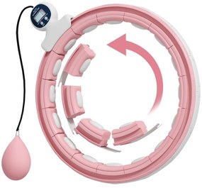 SPORTNOW Hula Hoop Cerceau com Picots de Massagem ajustável de 76 a 113 cm de cintura 16 segmentos removíveis, fitness | Aosom Portugal