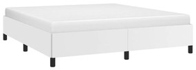 Estrutura de Cama Salu em Couro Artificial Branco - 180x200 cm - Desig