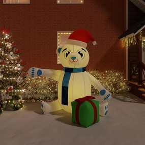 Urso de Natal insuflável com luzes LED 240 cm