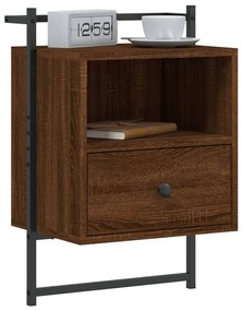 Mesas cabeceira 2 pcs 40x30x61 deriv. madeira carvalho castanho