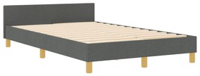 Cama vidaXL Cinza Escuro 120x200 cm em Tecido