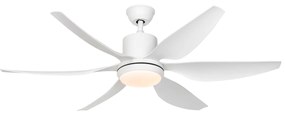 Ventilador de teto branco 137cm incl. LED regulável com controle remoto - Tak Moderno