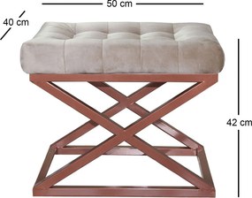 Pouffe Capraz – Copper Cream – 50 cm x 42 cm x 40 cm