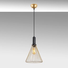 Candeeiro de Teto Dear – Dourado Brilhante – 24 x 24 x 140 cm