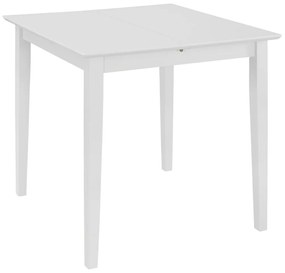 Mesa de jantar extensível (80-120)x80x74 cm MDF branco